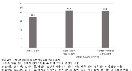 ‘담뱃갑 경고그림 인지’ 청소년 80% ‘흡연 예방·금연 동기 유발’